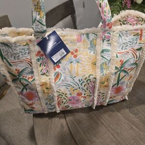 Roller Rabbit Multicolor Tropical Tote